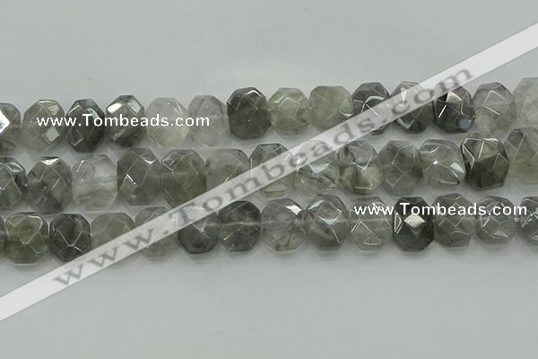 CNG5870 15.5 inches 8*12mm - 12*16mm faceted freeform cloudy quartz beads