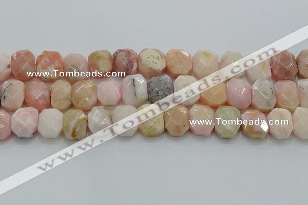 CNG5873 8*12mm - 12*16mm faceted freeform natural pink opal beads