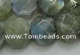 CNG5874 15.5 inches 8*12mm - 12*16mm faceted freeform labradorite beads