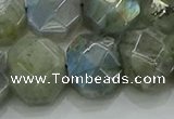 CNG5874 15.5 inches 8*12mm - 12*16mm faceted freeform labradorite beads