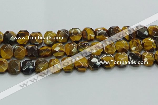 CNG5875 8*12mm - 12*16mm faceted freeform yellow tiger eye beads