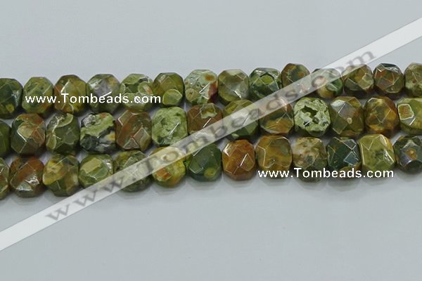 CNG5876 15.5 inches 8*12mm - 12*16mm faceted freeform rhyolite beads