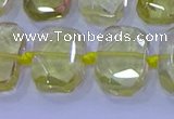 CNG5882 15.5 inches 10*14mm - 12*16mm faceted freeform lemon quartz beads