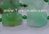 CNG5898 10*14mm - 12*16mm faceted freeform Australia chrysoprase beads