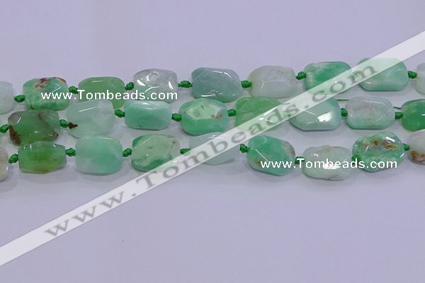 CNG5898 10*14mm - 12*16mm faceted freeform Australia chrysoprase beads