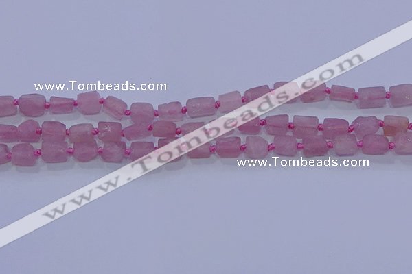 CNG5901 4*6mm - 6*10mm nuggets rough Madagascar rose quartz beads