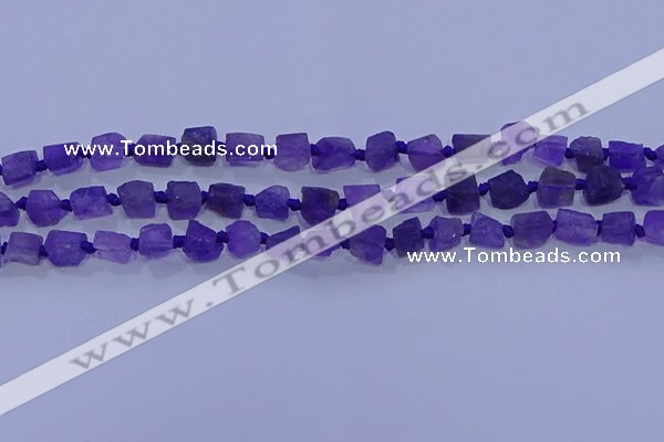 CNG5902 15.5 inches 4*6mm - 6*10mm nuggets rough amethyst beads