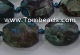 CNG5940 10*14mm - 12*16mm faceted freeform chrysocolla beads
