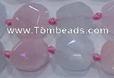 CNG5950 15.5 inches 10*12mm - 10*14mm faceted freeform morganite beads