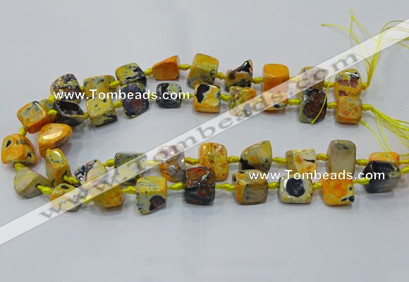 CNG6001 15.5 inches 12*16mm - 15*18mm nuggets agate beads