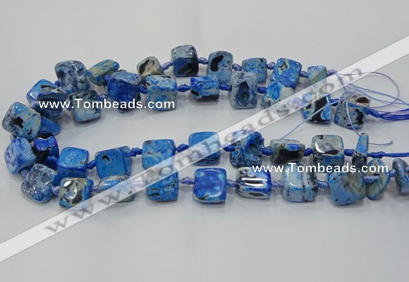 CNG6005 15.5 inches 12*16mm - 15*18mm nuggets agate beads