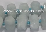 CNG6010 15.5 inches 10*14mm - 12*16mm faceted nuggets white jade beads