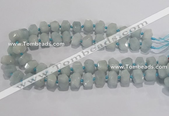 CNG6010 15.5 inches 10*14mm - 12*16mm faceted nuggets white jade beads