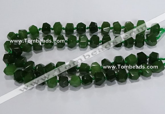 CNG6018 15.5 inches 10*14mm - 12*16mm faceted nuggets white jade beads