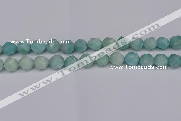 CNG6035 15.5 inches 12mm faceted nuggets amazonite beads