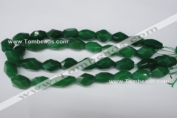 CNG605 14*22mm – 13*28mm faceted nuggets green aventurine beads