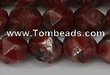 CNG6052 15.5 inches 12mm faceted nuggets brecciated jasper beads