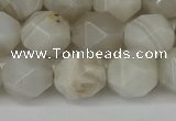 CNG6080 15.5 inches 8mm faceted nuggets grey agate beads