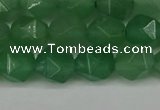 CNG6101 15.5 inches 8mm faceted nuggets green aventurine beads