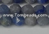 CNG6102 15.5 inches 8mm faceted nuggets blue aventurine beads