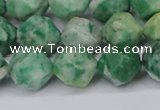 CNG6116 15.5 inches 8mm faceted nuggets Qinghai jade beads