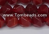 CNG6159 15.5 inches 10mm faceted nuggets red agate beads