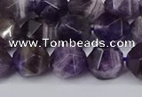 CNG6165 15.5 inches 10mm faceted nuggets dogtooth amethyst beads