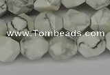 CNG6173 15.5 inches 10mm faceted nuggets white howlite beads