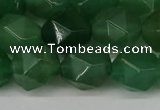 CNG6176 15.5 inches 10mm faceted nuggets green aventurine beads