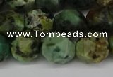 CNG6185 15.5 inches 10mm faceted nuggets African turquoise beads