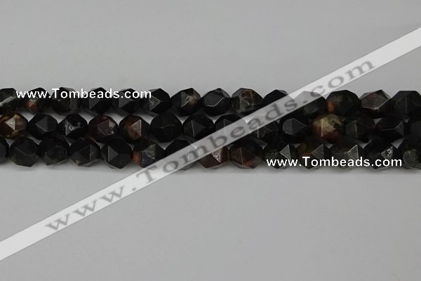 CNG6194 15.5 inches 10mm faceted nuggets plum blossom jade beads