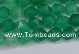 CNG6226 15.5 inches 6mm faceted nuggets green agate beads