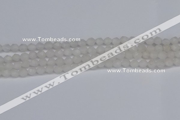 CNG6235 15.5 inches 6mm faceted nuggets white jade beads