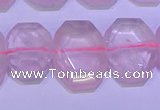 CNG6301 15.5 inches 13*18mm - 15*20mm faceted freeform rose quartz beads