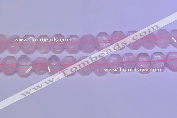 CNG6301 15.5 inches 13*18mm - 15*20mm faceted freeform rose quartz beads