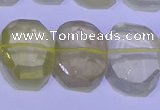 CNG6304 15.5 inches 13*18mm - 15*20mm faceted freeform lemon quartz beads