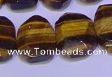 CNG6314 13*18mm - 15*20mm faceted freeform yellow tiger eye beads