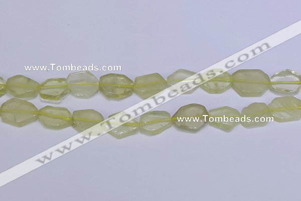 CNG6328 15.5 inches 14*18mm - 16*22mm freeform lemon quartz beads