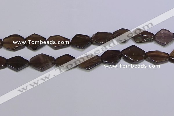 CNG6332 15.5 inches 14*18mm - 16*22mm freeform smoky quartz beads