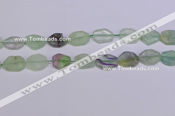 CNG6334 15.5 inches 14*18mm - 16*22mm freeform fluorite beads