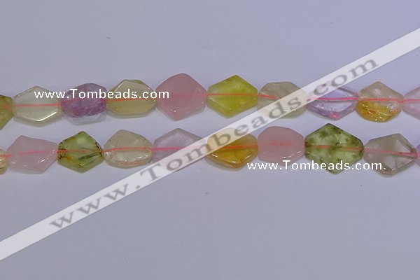 CNG6338 15.5 inches 14*18mm - 16*22mm freeform mixed quartz beads