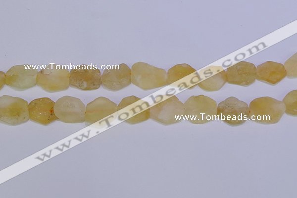 CNG6355 15.5 inches 14*18mm - 16*22mm freeform matte citrine beads