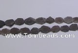 CNG6359 15.5 inches 14*18mm - 16*22mm freeform matte smoky quartz beads