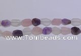 CNG6364 15.5 inches 14*18mm - 16*22mm freeform matte mixed quartz beads