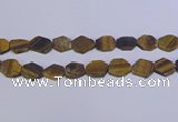 CNG6370 15.5 inches 14*18mm - 16*22mm freeform matte yellow tiger eye beads