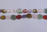 CNG6375 15.5 inches 14*18mm - 16*22mm freeform matte mixed gemstone beads