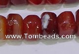 CNG6383 15.5 inches 6*14mm - 8*14mm nuggets red agate beads