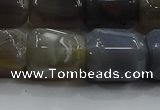 CNG6410 15.5 inches 15*20mm faceted nuggets grey agate beads