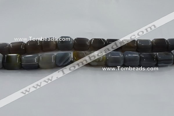 CNG6410 15.5 inches 15*20mm faceted nuggets grey agate beads