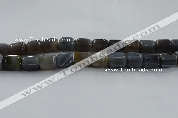 CNG6410 15.5 inches 15*20mm faceted nuggets grey agate beads